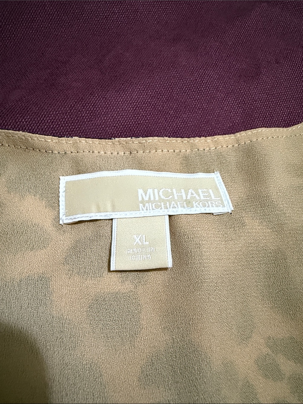 MICHAEL Michael Kors Leopard-Print Mini Silk Dress with Gold Zip Front XL - Picture 3 of 8